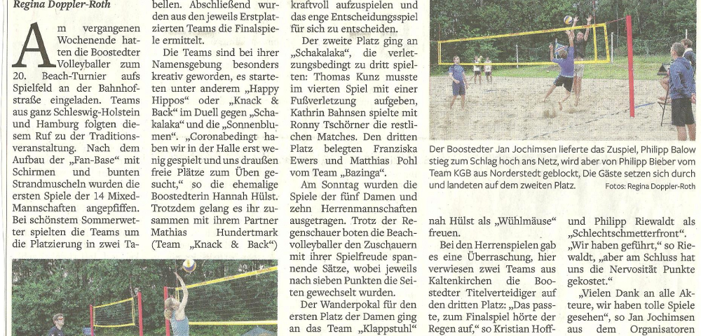 Pressestimmen zum Beachvolleyballturnier